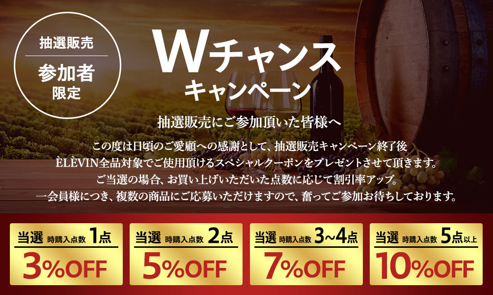 ÈLÈVIN　オーパス・ワン＆シャンパーニュ抽選販売会