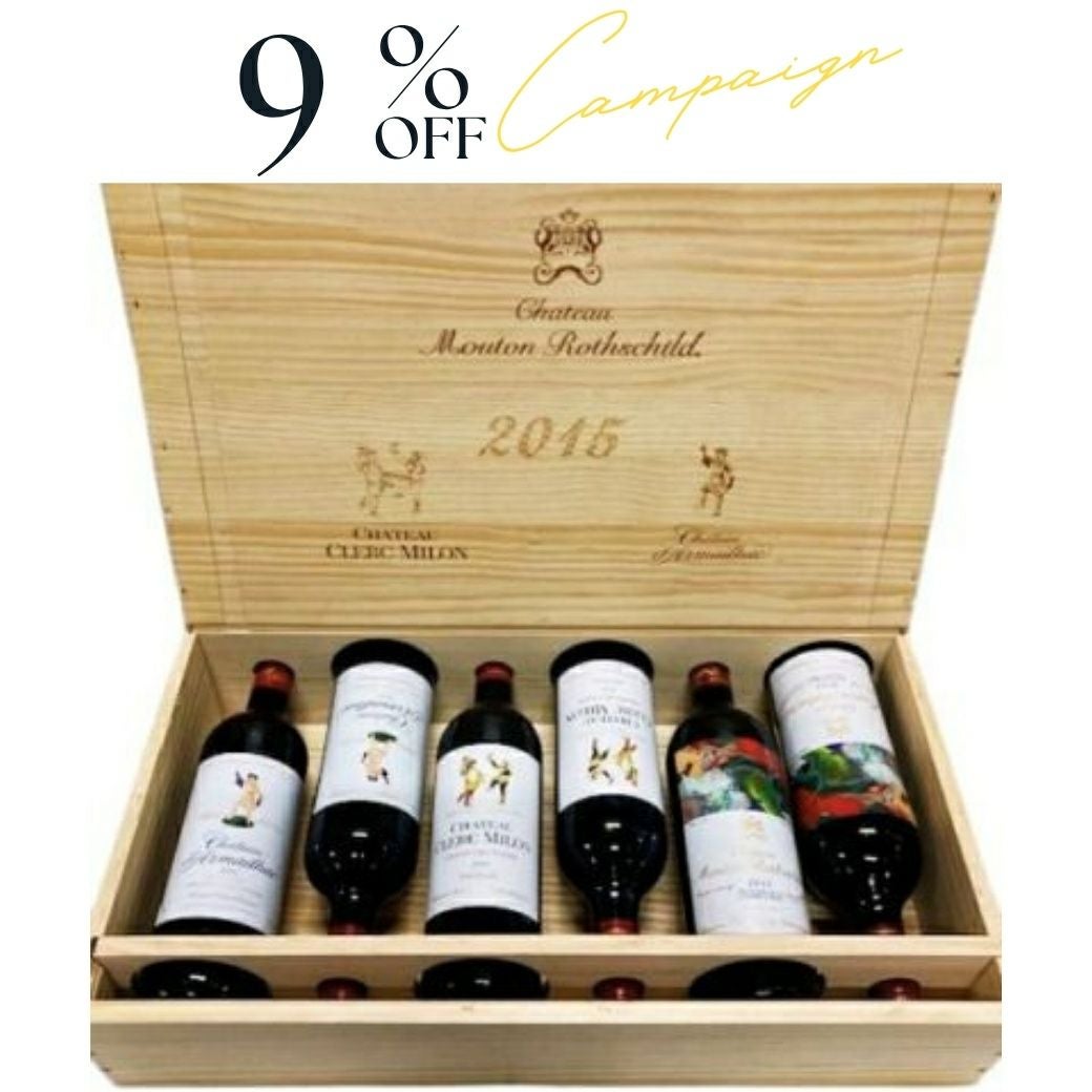 【CP】~シャトーオリジナル木箱付~ロートシルト・ファミリー2015 ミックスケース 6本セット